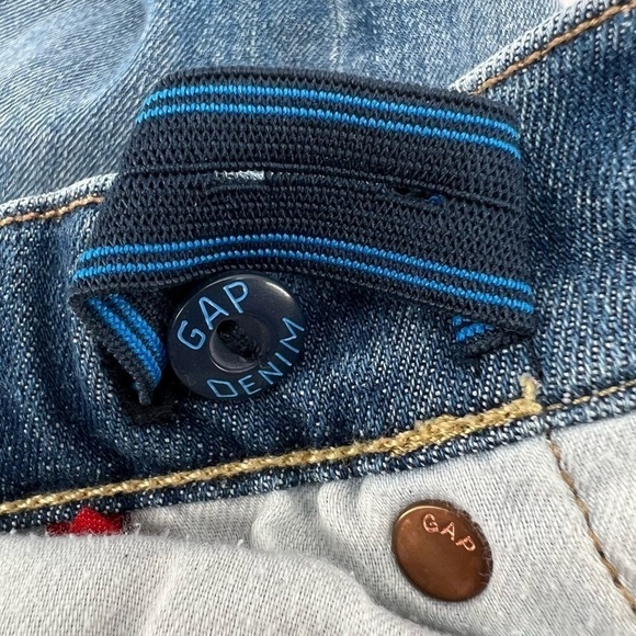GAP Stretch Skinny Adjustable Waistband Distressed Jeans Size 10 Big Kid's - Picture 5 of 6
